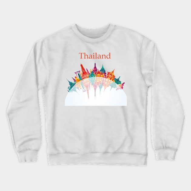 beautiful buildings in thailand Crewneck Sweatshirt by HomerNewbergereq